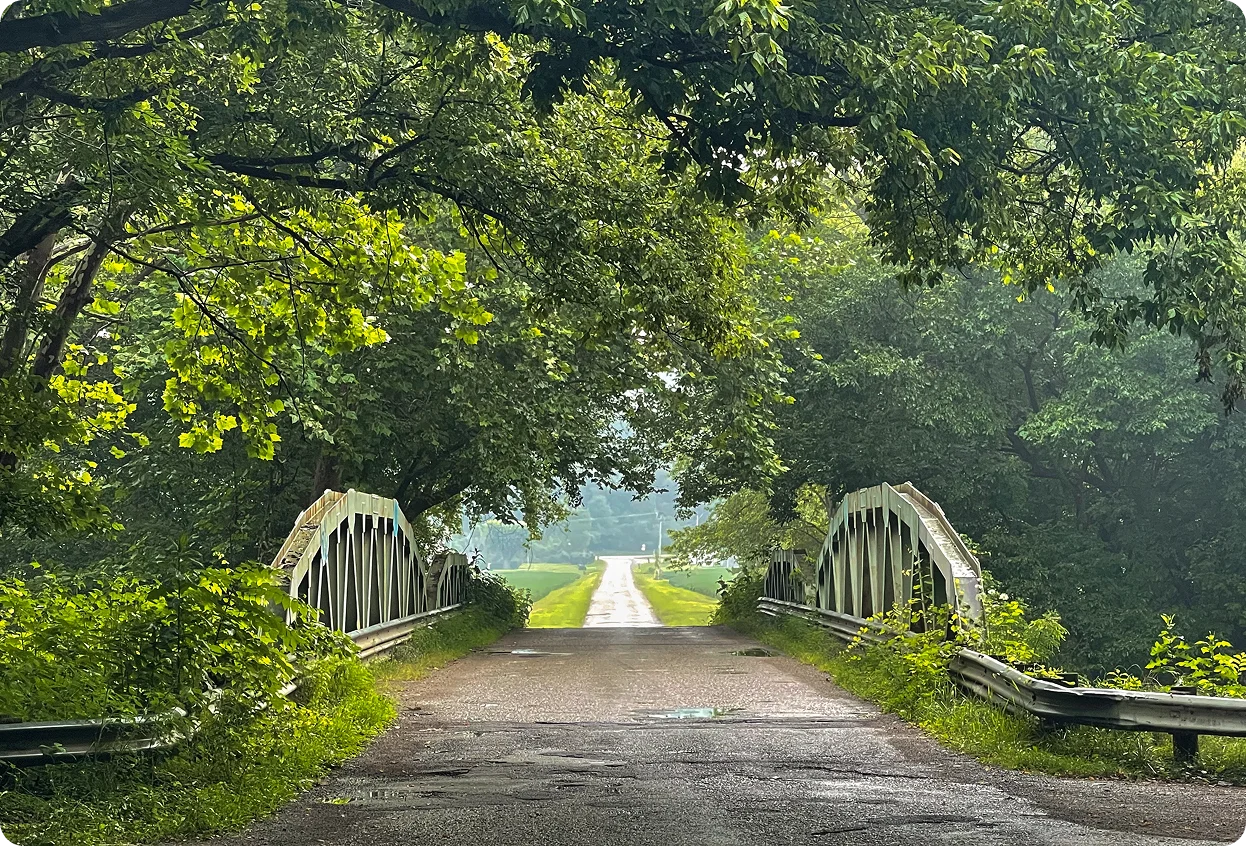 Aerial view of Athens, Ohio