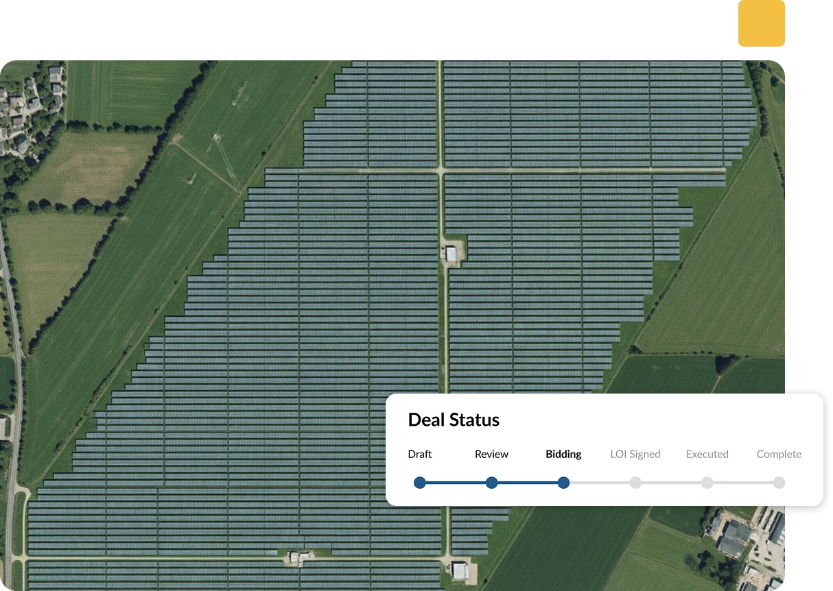 Small utility-scale solar array aerial view