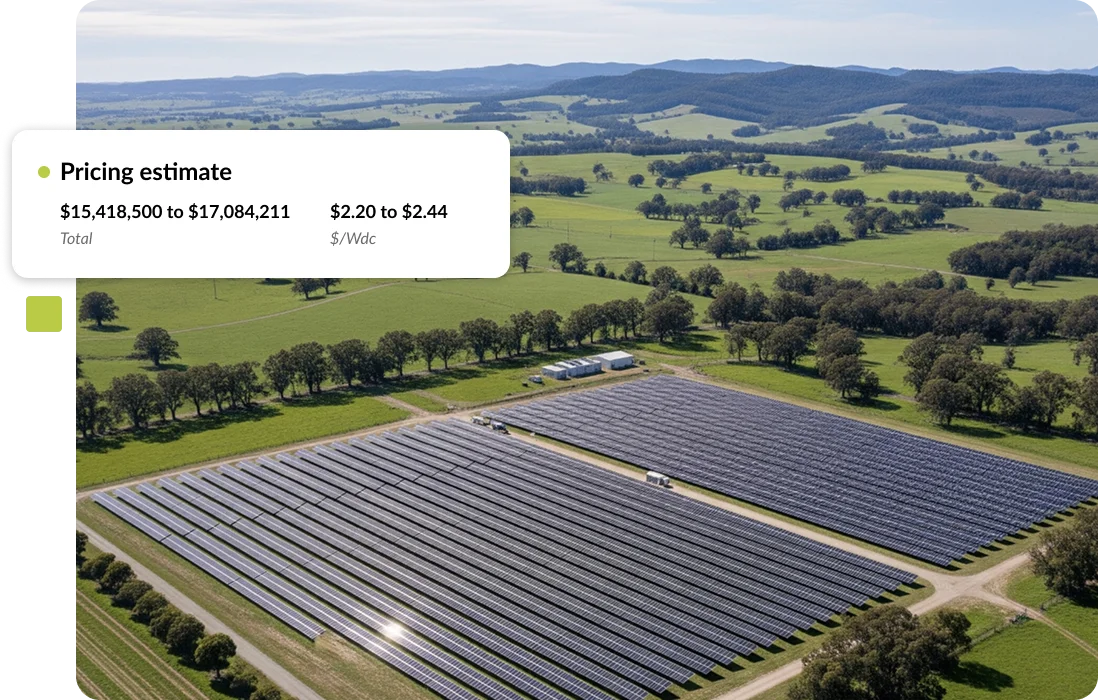 Solar developers reviewing plans on site