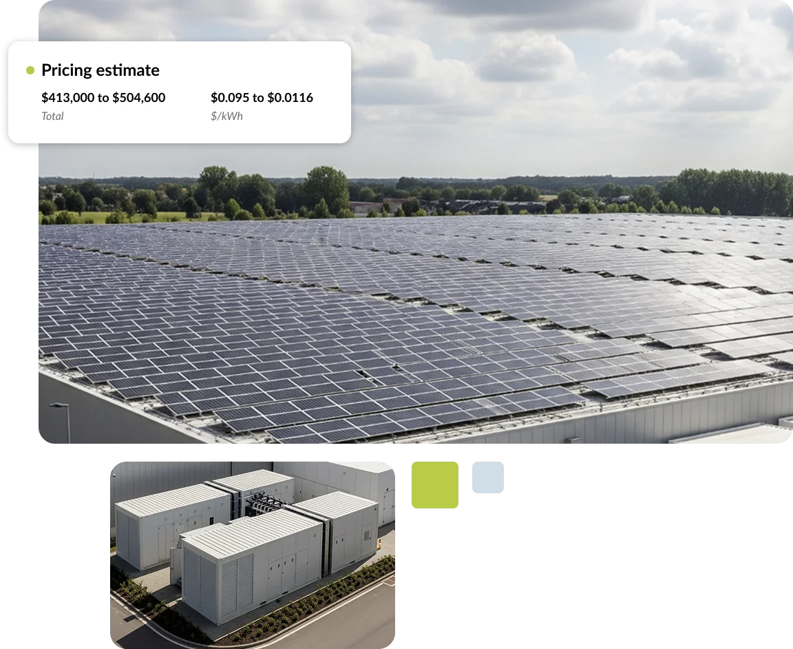 Commercial rooftop and ground-mount solar installation